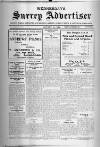 Surrey Advertiser Wednesday 25 January 1922 Page 1