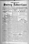 Surrey Advertiser Wednesday 01 February 1922 Page 1