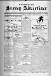 Surrey Advertiser Wednesday 08 February 1922 Page 1