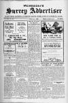 Surrey Advertiser Wednesday 21 June 1922 Page 1