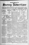 Surrey Advertiser Wednesday 05 July 1922 Page 1