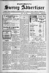 Surrey Advertiser Wednesday 19 July 1922 Page 1