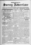 Surrey Advertiser Wednesday 09 August 1922 Page 1