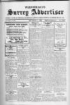 Surrey Advertiser Wednesday 06 September 1922 Page 1