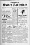 Surrey Advertiser Wednesday 13 September 1922 Page 1