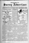 Surrey Advertiser Wednesday 11 October 1922 Page 1