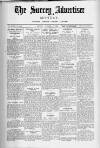 Surrey Advertiser Monday 16 October 1922 Page 1