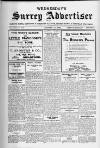 Surrey Advertiser Wednesday 18 October 1922 Page 1