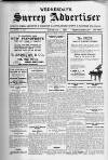 Surrey Advertiser Wednesday 01 November 1922 Page 1