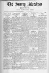 Surrey Advertiser Monday 06 November 1922 Page 1