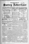 Surrey Advertiser Wednesday 08 November 1922 Page 1