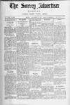 Surrey Advertiser Monday 20 November 1922 Page 1