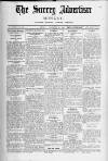 Surrey Advertiser Monday 27 November 1922 Page 1