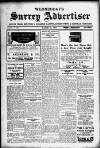 Surrey Advertiser Wednesday 11 March 1925 Page 1