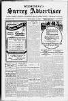 Surrey Advertiser Wednesday 02 September 1925 Page 1