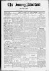 Surrey Advertiser Monday 02 November 1925 Page 1