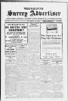 Surrey Advertiser Wednesday 25 November 1925 Page 1