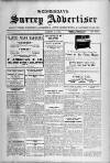 Surrey Advertiser Wednesday 03 March 1926 Page 1