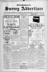 Surrey Advertiser Wednesday 31 March 1926 Page 1