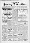 Surrey Advertiser Wednesday 15 September 1926 Page 1