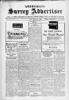Surrey Advertiser Wednesday 03 November 1926 Page 1