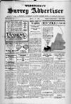 Surrey Advertiser Wednesday 20 April 1927 Page 1