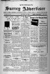Surrey Advertiser Wednesday 08 January 1930 Page 1