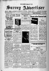 Surrey Advertiser Wednesday 15 January 1930 Page 1