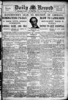 Daily Record Saturday 04 November 1922 Page 1