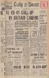 Daily Record Saturday 02 September 1939 Page 1