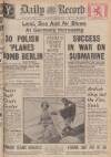Daily Record Wednesday 06 September 1939 Page 1