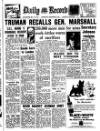 Daily Record Wednesday 13 September 1950 Page 1