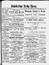 Cambridge Daily News Monday 03 September 1888 Page 1