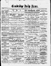 Cambridge Daily News Wednesday 28 November 1888 Page 1