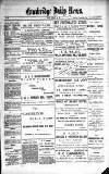 Cambridge Daily News Friday 25 January 1889 Page 1