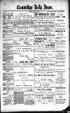 Cambridge Daily News Saturday 26 January 1889 Page 1