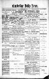 Cambridge Daily News Wednesday 27 March 1889 Page 1