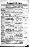 Cambridge Daily News Wednesday 03 April 1889 Page 1
