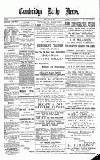 Cambridge Daily News Friday 21 June 1889 Page 1
