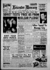 Leicester Daily Mercury Friday 07 November 1958 Page 1