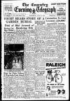 Coventry Evening Telegraph Wednesday 18 June 1952 Page 1