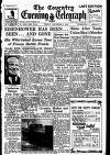 Coventry Evening Telegraph Friday 05 December 1952 Page 1