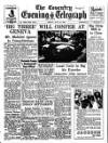 Coventry Evening Telegraph Friday 16 July 1954 Page 1