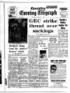Coventry Evening Telegraph Tuesday 11 January 1972 Page 1