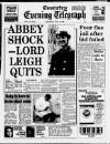 Coventry Evening Telegraph Thursday 31 July 1986 Page 1