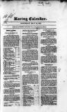 The Irish Racing Book and Sheet Calendar Saturday 14 May 1831 Page 1