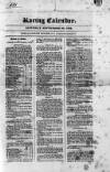 The Irish Racing Book and Sheet Calendar Saturday 22 September 1832 Page 1