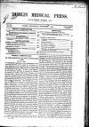 Dublin Medical Press Wednesday 01 November 1848 Page 1