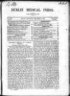 Dublin Medical Press Wednesday 08 September 1852 Page 1