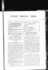 Dublin Medical Press Wednesday 24 September 1856 Page 1